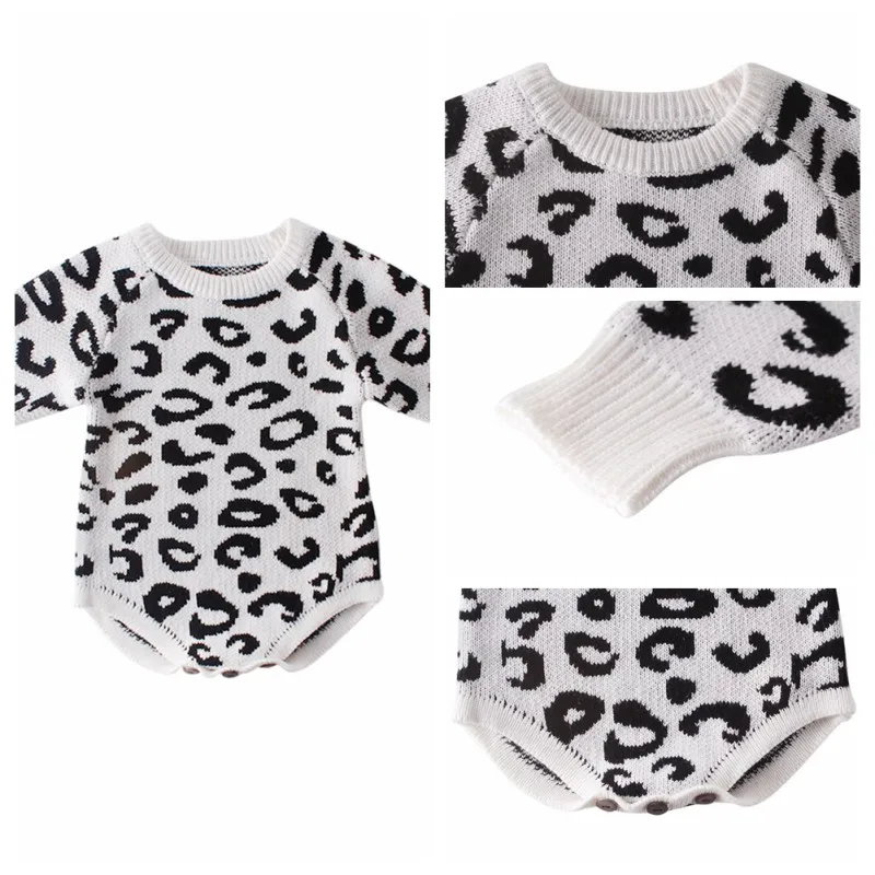 Удобная одежда для малышей, комбинезон для новорожденных, леопардовый комбинезон для маленьких девочек, хлопковый комбинезон для маленьких мальчиков