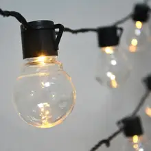 2,5 м 5 м светодиодный светильник для газона 220 в наружный патио светильник светодиодный Глобус лампа гирлянда праздник Рождество сад пейзаж украшение сказочная гирлянда