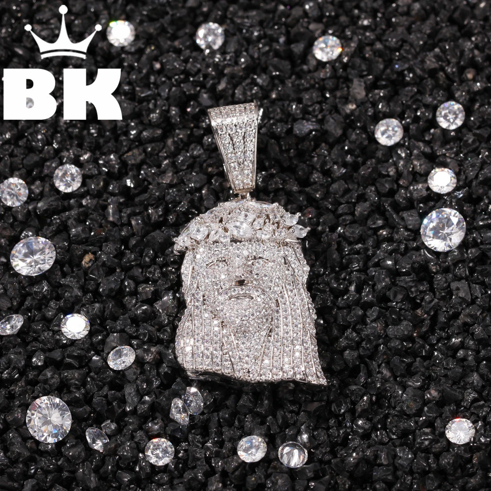 Ожерелье BLING KING с персонажами мультфильмов Иисуса украшение в стиле хип-хоп
