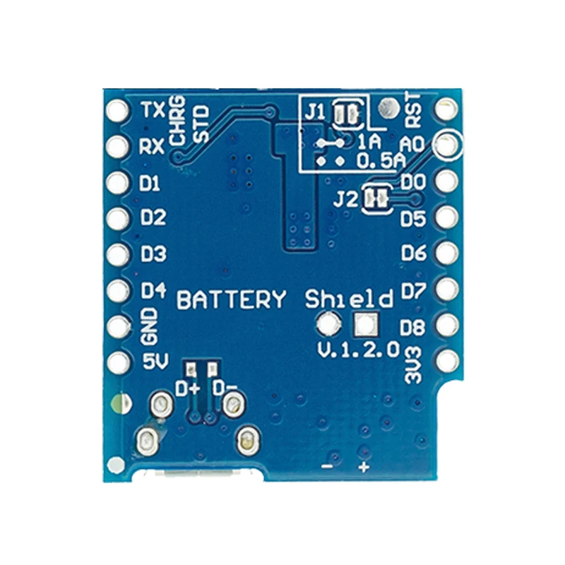 Щит для аккумулятора V1.2.0 Для WEMOS D1 mini зарядка и усиление одной литиевой