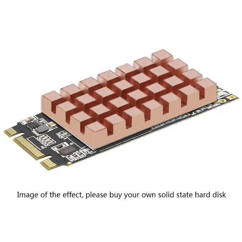 Жесткий диск 32x18 мм M.2 SSD 2260 NGFF 2242 для ноутбука ультратонкий медный плавник