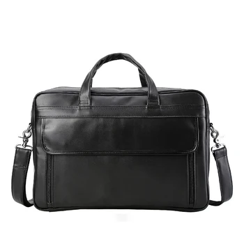 

Briefcase 100% Real Genuine Leather Bag Men High Quality Cow Leather Men Bag 17 inch Computer Bag Laptop Mens Messenger Bag