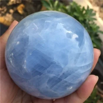 

Home Decor Natural Celestite Quartz Crystal Sphere Ball Healing (Color: Blue)