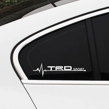 

2Pcs Car-Styling PVC TRD Sport Emblem Car Side Window Stickers Decal For Toyota TRD CROWN REIZ COROLLA Camry VIOS accessories