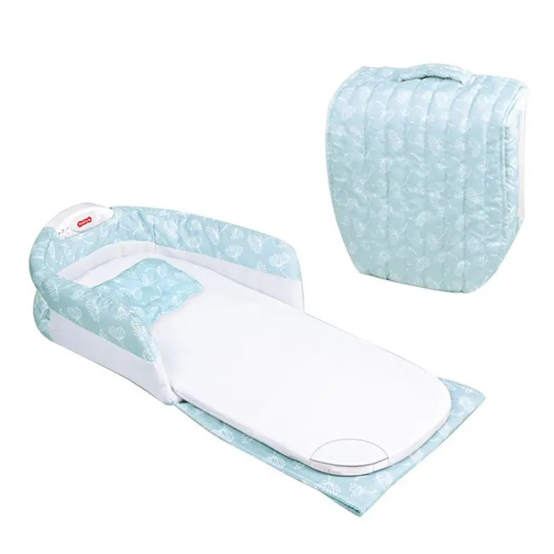  Baby Bed Soft Cotton Comfortable Portable Folding Half Encirclement Multi-Function With Music Night