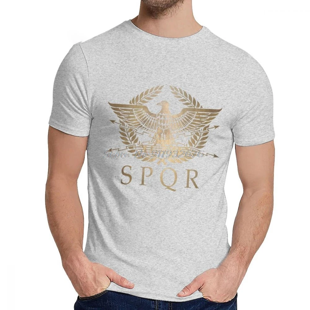 SPQR RoMan Empire Standard T-Shirt O-neck Picture Custom Man's Cotton Tees  Big Size T Shirt - AliExpress, image size:1000x1000
