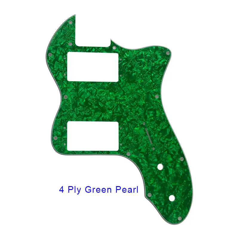 Pleroo гитарные части накладки для классической серии '72 Telecaster Tele Thinline гитары с широким диапазоном хамбакеров звукоснимателей - Цвет: 4 Ply Green Pearl