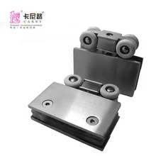 Квадратная стеклянная подвесная круглая душевая кабина из нержавеющей стали, раздвижная дверь, немой ролик, серия для улучшения дома, инженерная поддержка H