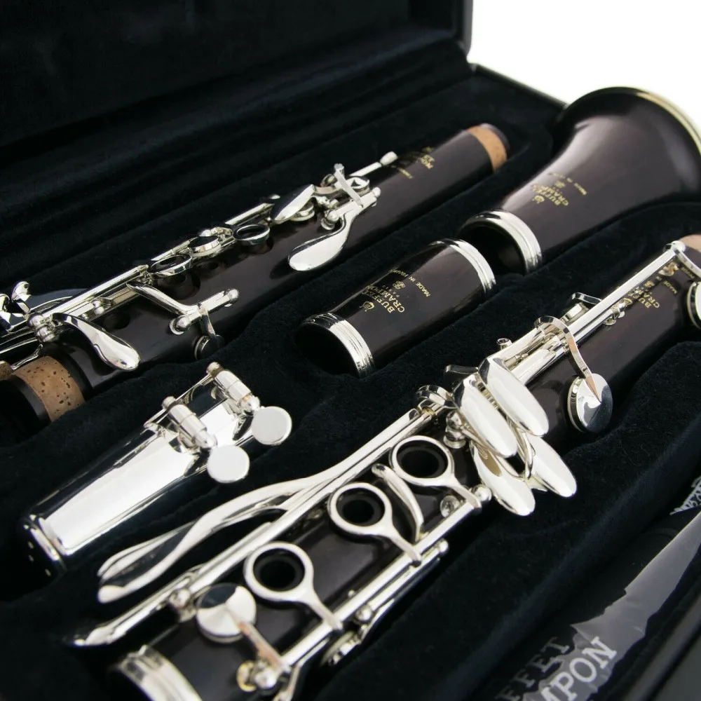 De Xin Professional Bb Clarinet R13 Ebony Wood Clarinets Nickel Silver Key Musical Instruments Case Mouthpiece Reeds