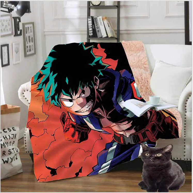 YOJULY My hero college style Kids Adult 3D printed blanket Couch Quilt Cover Travel Bedding fashion factory outlet store K02 - Цвет: 3