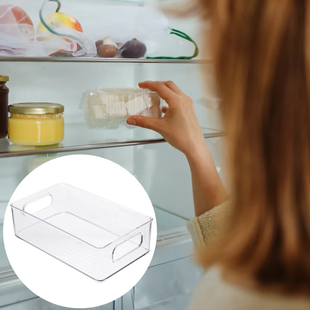 

3 Pcs Drawer Type Fridge Storage Boxes Delicate Storage Bins (Transparent)