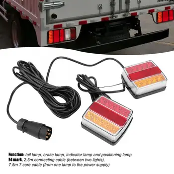 

running lights 12V Waterproof Super Bright Trailer 16LED Taillight Rear Light Lamp with Manget tuning cars