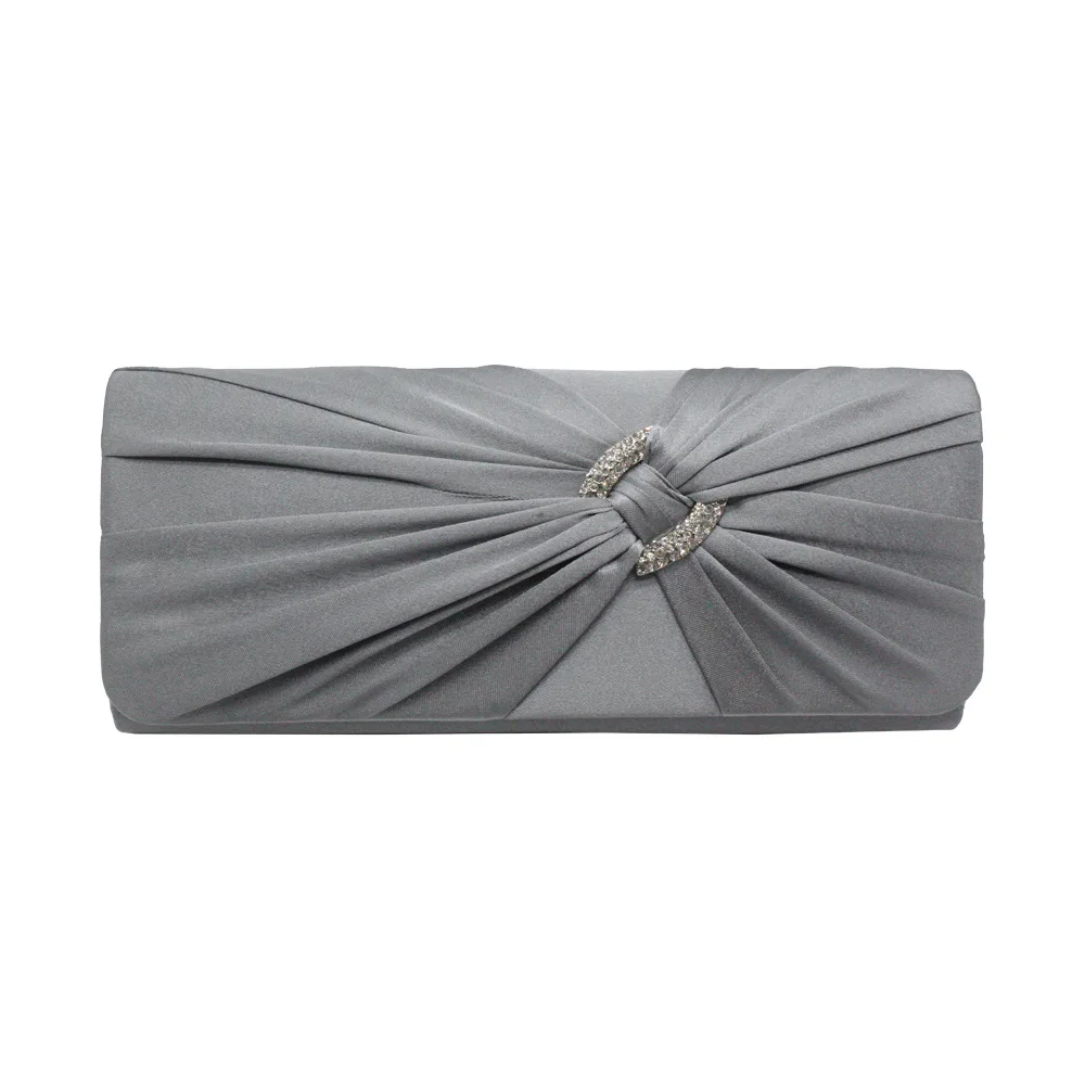 dark grey Элегантный конверт шелковые вечерние сумки свадебный женский клатч, сумки твердые на одно плечо сумка модные вечерние банкетные клатчи кошелек - Цвет: dark grey