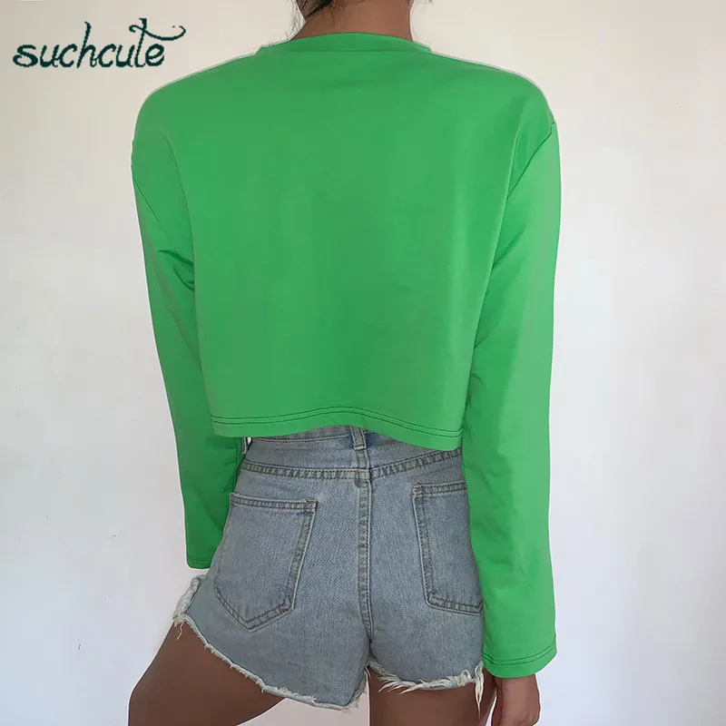 SUCHCUTE футболка с буквенным принтом для женщин размера плюс Longslive Уличная Повседневная рубашка Modis Лето корейский стиль Женские топы