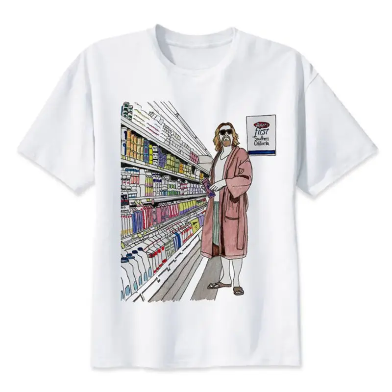 

Men Women Summer Short Sleeve T-Shirt Funny Movie Scene Men In Bathrobes Print Crew Neck Vintage Plus Size Tee Tops S-3XL