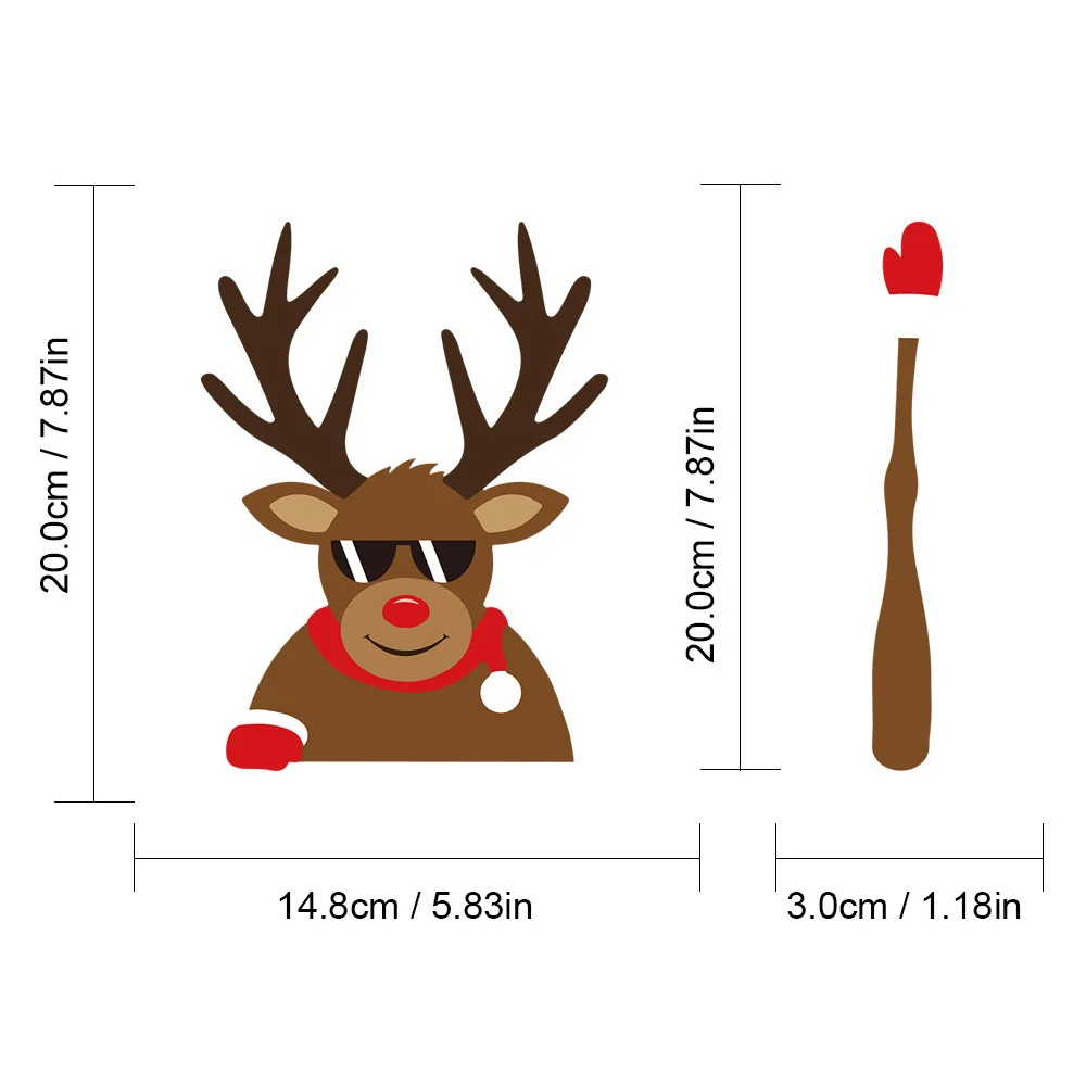 Высококачественные наклейки на стеклоочистители Санта-Клауса, автомобильные наклейки на заднее лобовое стекло, автомобильные наклейки, рождественские наклейки на автомобиль, наклейка на дверь