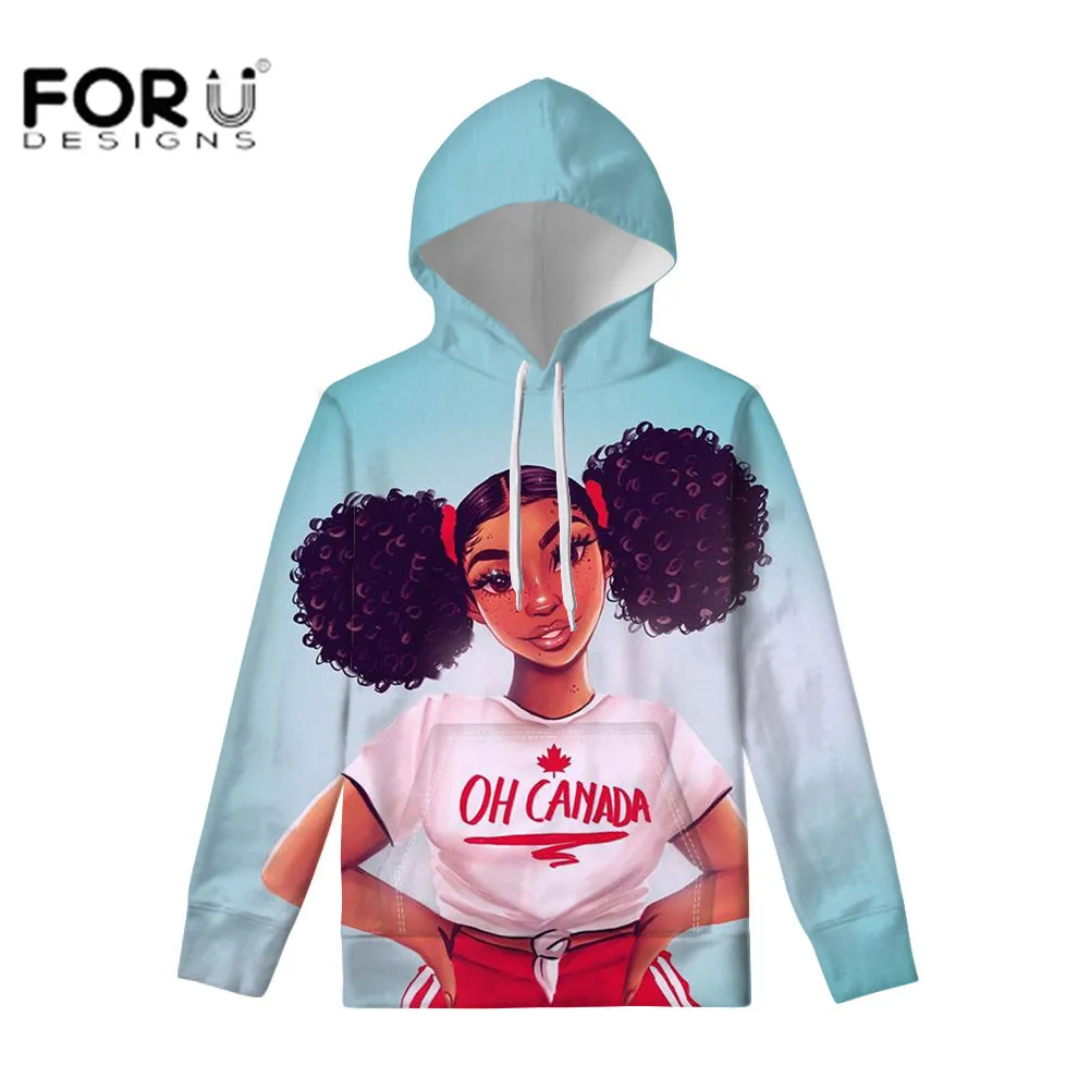 FORUDESIGNS/женские черные Волшебные африканские толстовки для девочек, толстовка, женские пуловеры, толстовка с капюшоном, Женская толстовка, толстовки с длинными рукавами - Цвет: QA171Z72W