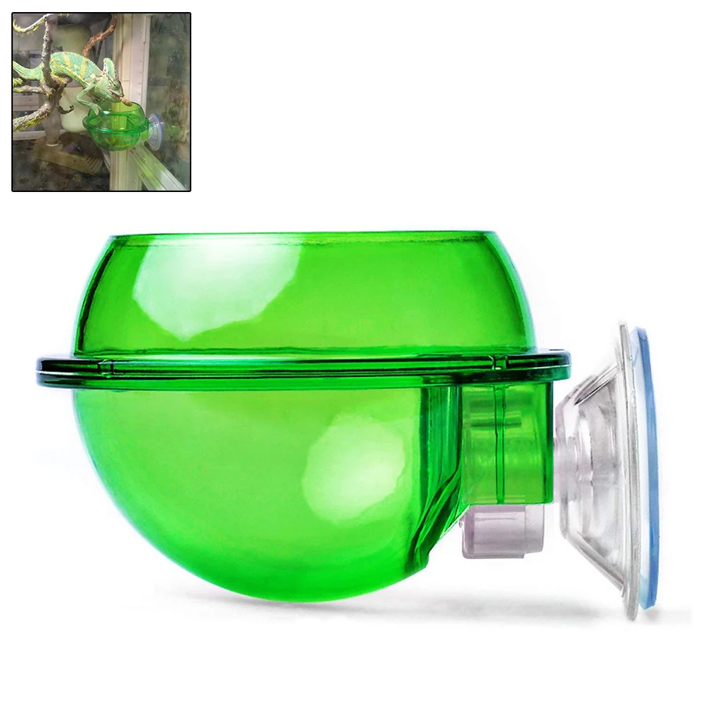 

Reptile Feeder Water Dish Gecko Ledge Suction Cup Feeder Pet Chameleon Lizard Supplies