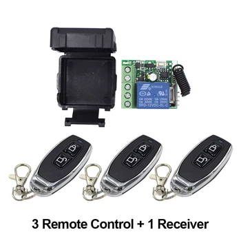 

DIY 433 Mhz Wireless Remote Control Switch DC 12V 1CH Relay Receiver Module and RF Transmitter Electronic Lock Control