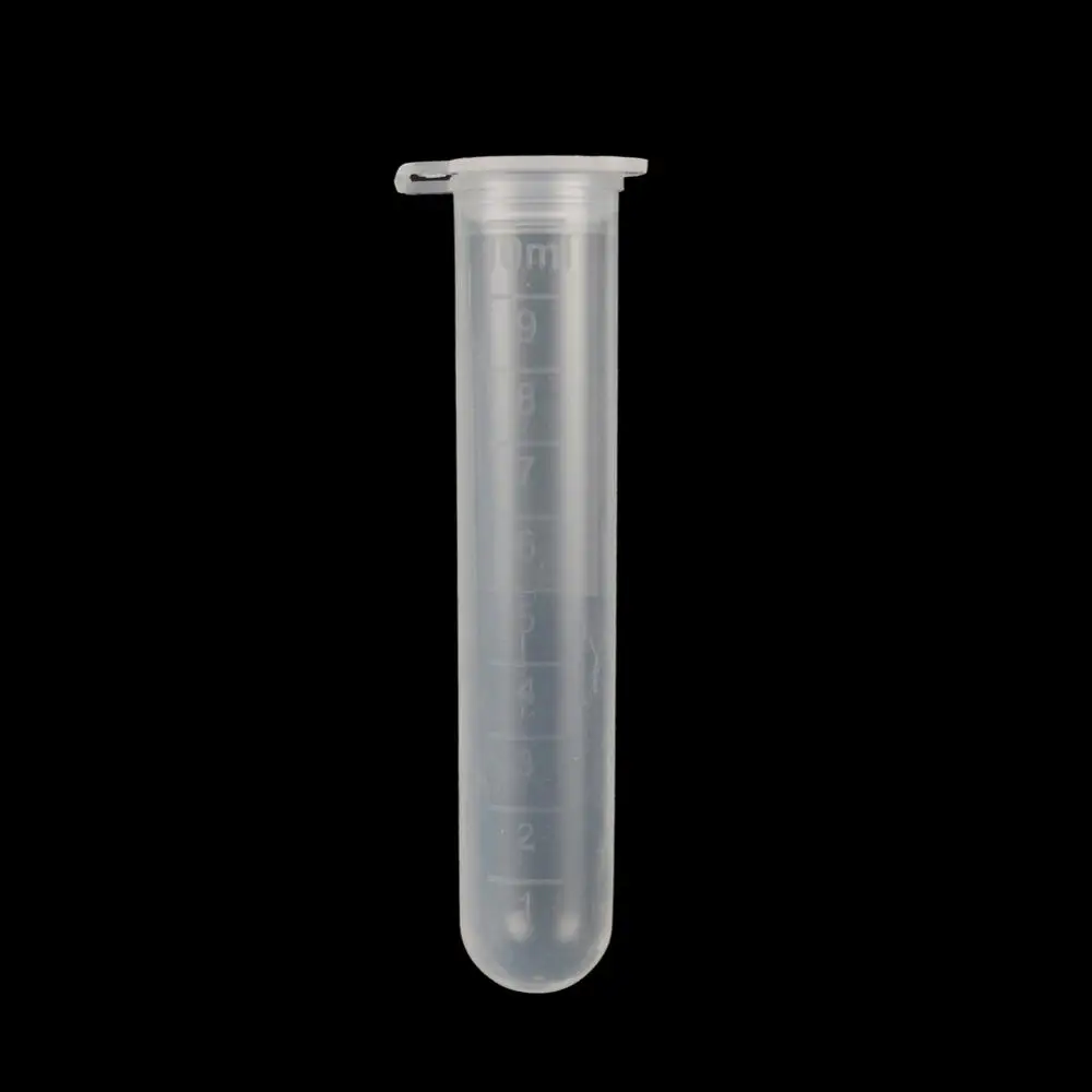 

10ml Snap Cap Round Bottom Centrifugal Test Tube Plastic Transparent Centrifuge Tube Laboratory Supplies 5 Pcs