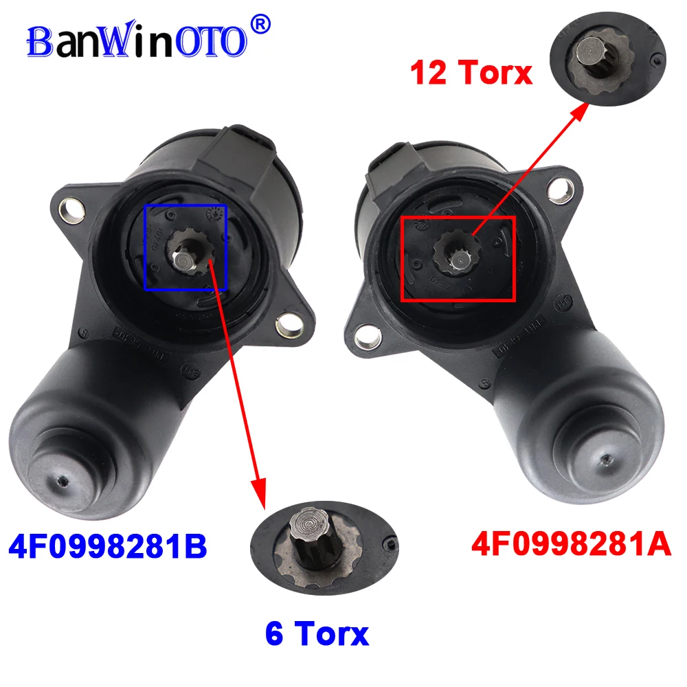 1pcs Caliper Servo Motor Wheel Handbrake Brake 6 or 12 Torx Tooth For Audi A6 S6 Quattro 2005-2011 4F0 998 281A/B 4F0998281