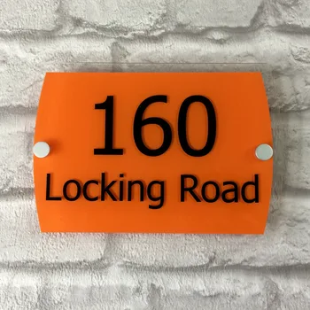 

Personalised Acrylic HOUSE SIGN | WITH Street nName & Door Number | Free Shipping