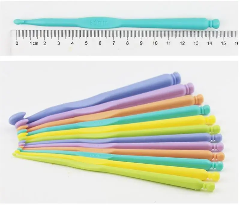 Colorful Soft Plastic Handle Alumina Crochet Hooks Knitting Needles Set 2.5 6mm  Crochet For Weave Needle And Thread Crafts Tool From Viviien, $5.22