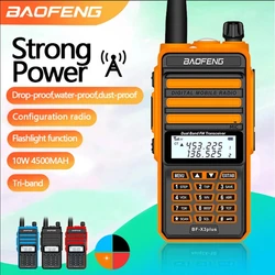 BaoFeng – walkie talkie haute puissance, longue portée, émetteur récepteur Tri bande étanche, Radio Portable améliorée, pour l'extérieur, X3 Plus10W 