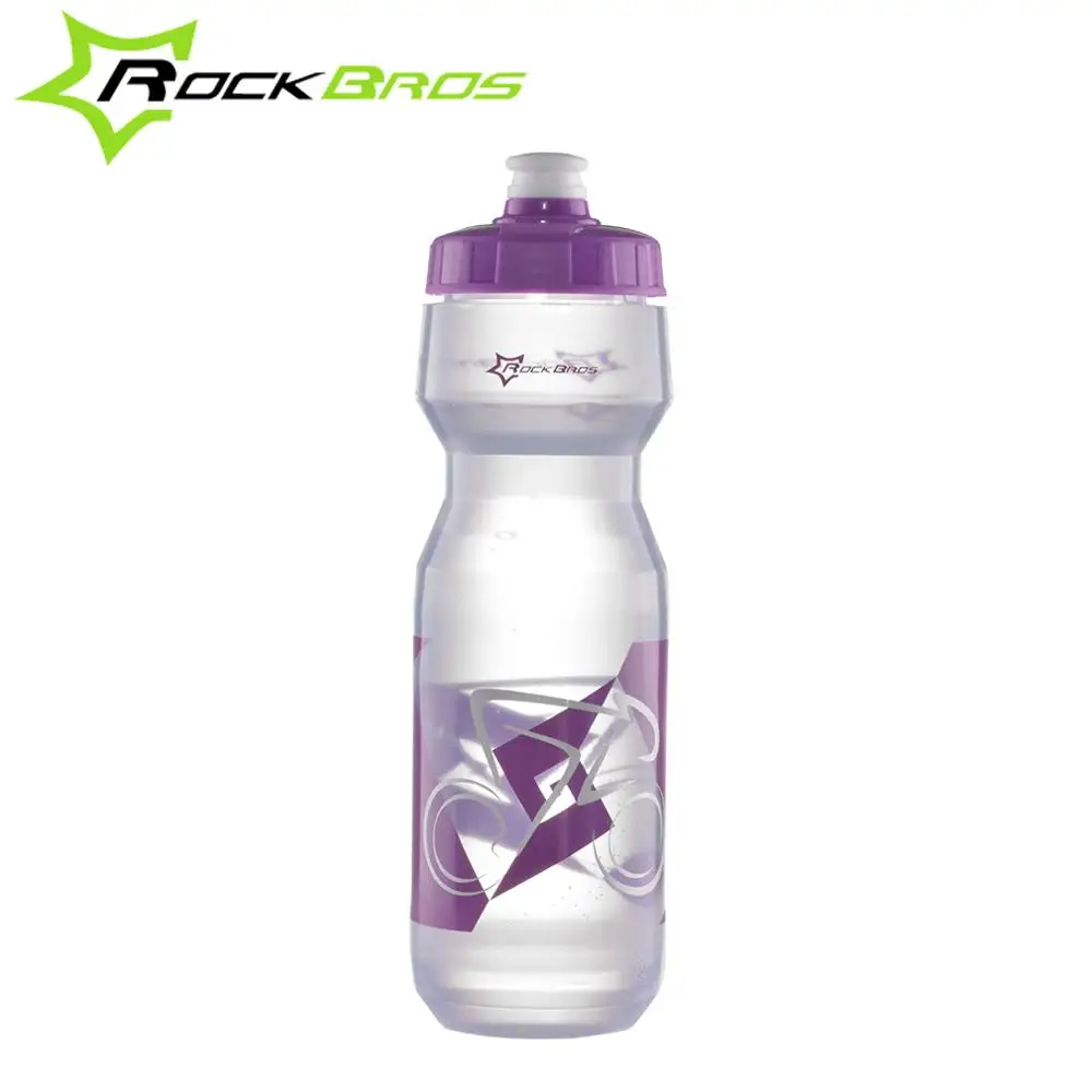 Clear Purple ROCKBROS велосипедная бутылка для воды MTB Велоспорт спортивный велосипед портативная бутылка-чайник для воды пластиковый спортивный горный велосипед посуда для напитков 750 мл - Цвет: Clear Purple