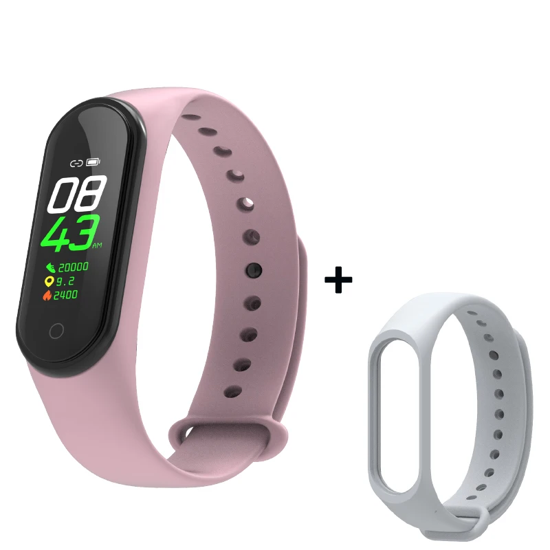 As shown 28 M4 смарт-браслет спортивный водонепроницаемый фитнес-браслет SmartBand дает дополнительный ремень кровяное давление пульсометр для мужчин женщин детей - Цвет: As shown 28