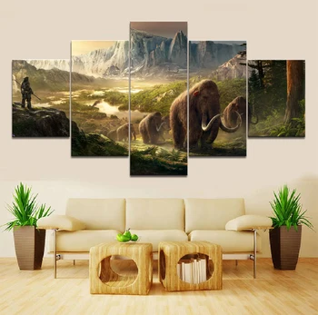 

Home Decor 5 Piece HD game The Far Cry Primal Posters Painting For Living Room Decoration Pictures Wholesale Home Decor