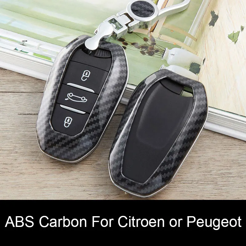 ABS карбоновый чехол для ключа автомобиля чехол для Citroen C4 кактус C5 C3 C6 C8 Picasso Xsara для peugeot 3008 308 RCZ 508