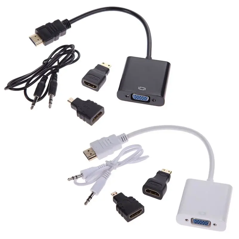 1080P Micro-HDMI/Mini HDMI/HDMI в VGA конвертер адаптер с o Видео кабелем | Электроника