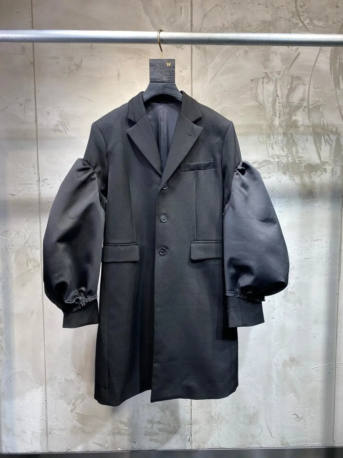 winner Новая женская Высококачественная шерстяная куртка с пышными рукавами, пальто, женская повседневная верхняя одежда, пальто ddxgz2 10,31 - Цвет: Черный