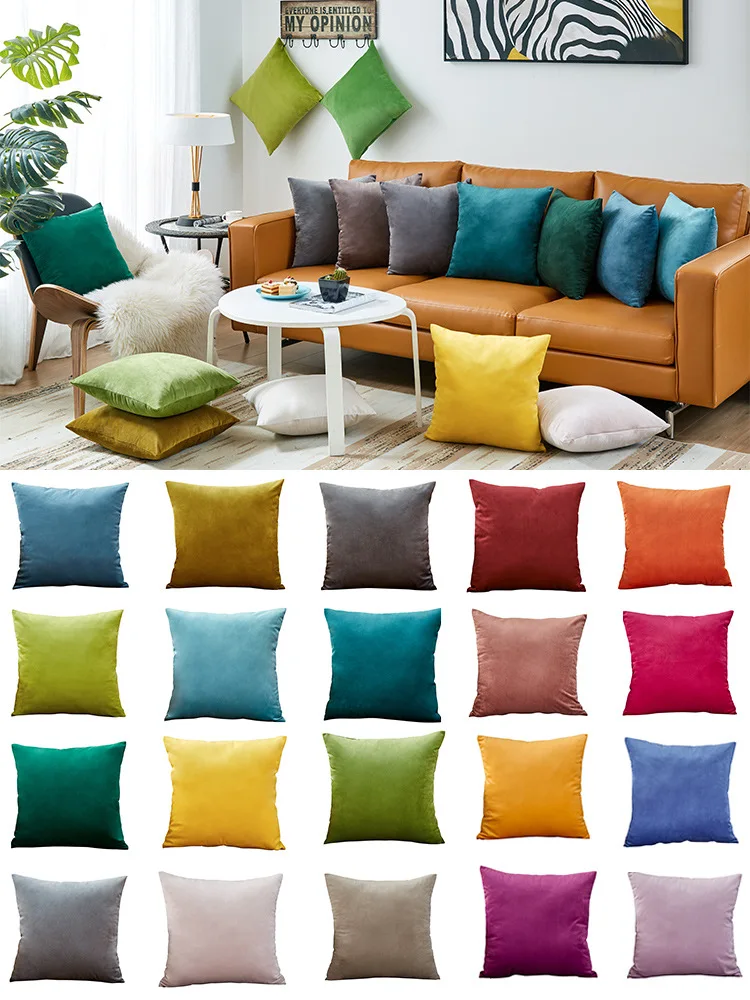 

SunnyRain 2-piece Velevt Decorative Pillow Covers Christmas Pillow Case for Living Room Cushion Cover