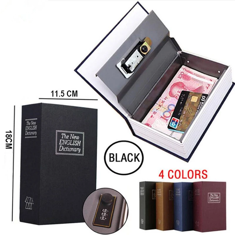 

Dictionary Safe Box Secret Book Money Hidden Secret Security Safe Lock Cash Money Coin Storage Jewellery Password Locker