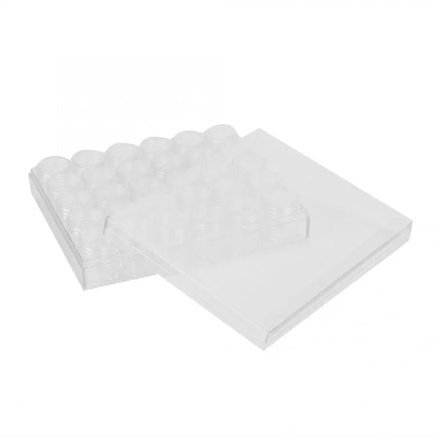 30 Slots Empty Nail Decoration Storage Box Rhinestones Powder Manicure Decor Organizer Rhinestones Box
