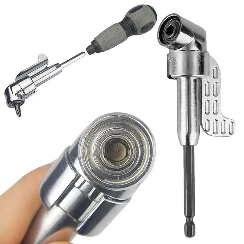 New Multi-function 105 Degree Curved Screwdriver Corner Screwdrivehead Turn Joint with Handle Drill Bit Screw Tool Accessory