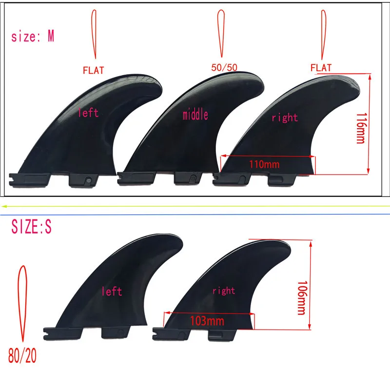 New Surfboard Fins Twin Tri Quad Five fin a Set for FCS II fin box Nylon+ fiber FCS 2 Fins Hot Sell surf Fin Quilhas Five fins