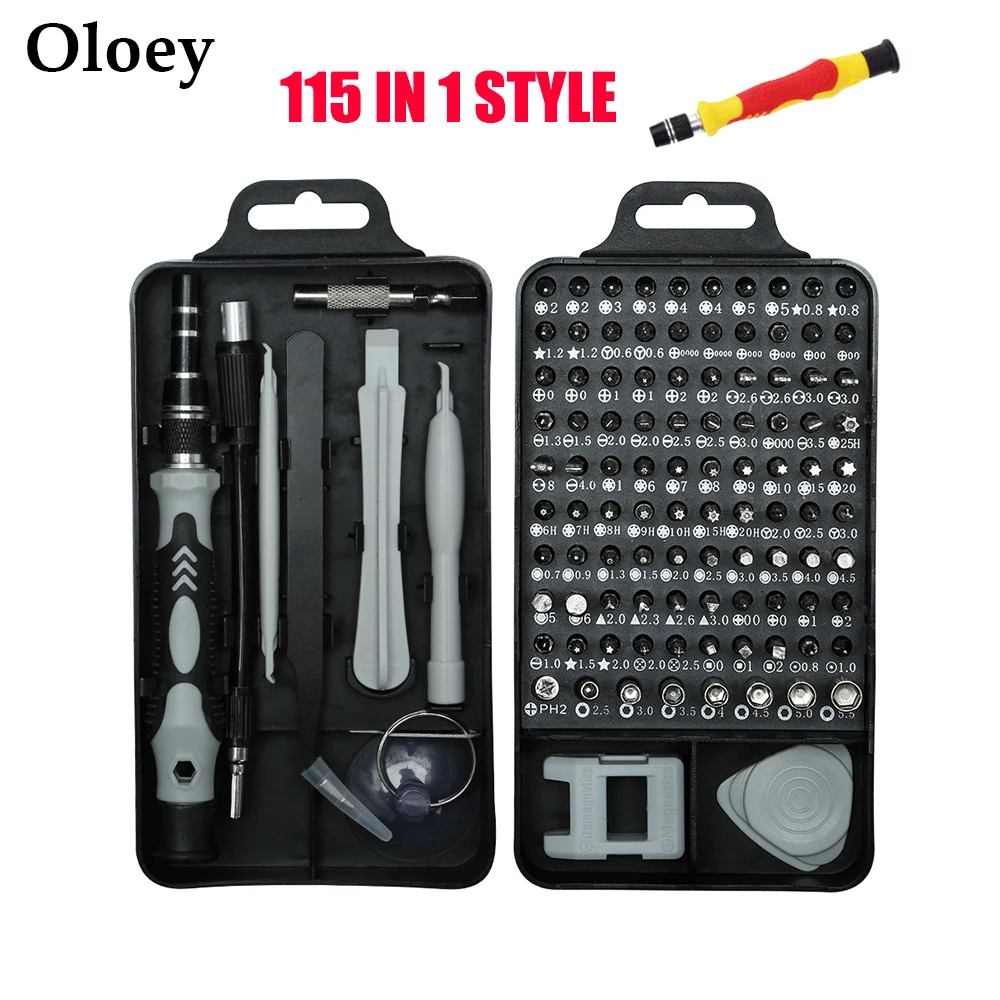 

115 in 1 Screwdriver Set Mini Precision Screwdriver Multi Computer PC Mobile Phone Device Repair Hand Home Tools