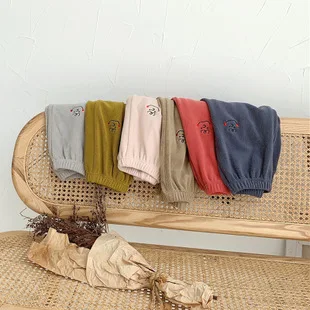 Tong Lok City CHILDREN'S Leggings Girls Pure Cotton Open File Capri Pants 19 Autumn And Winter New Style Korean-style Child Pant