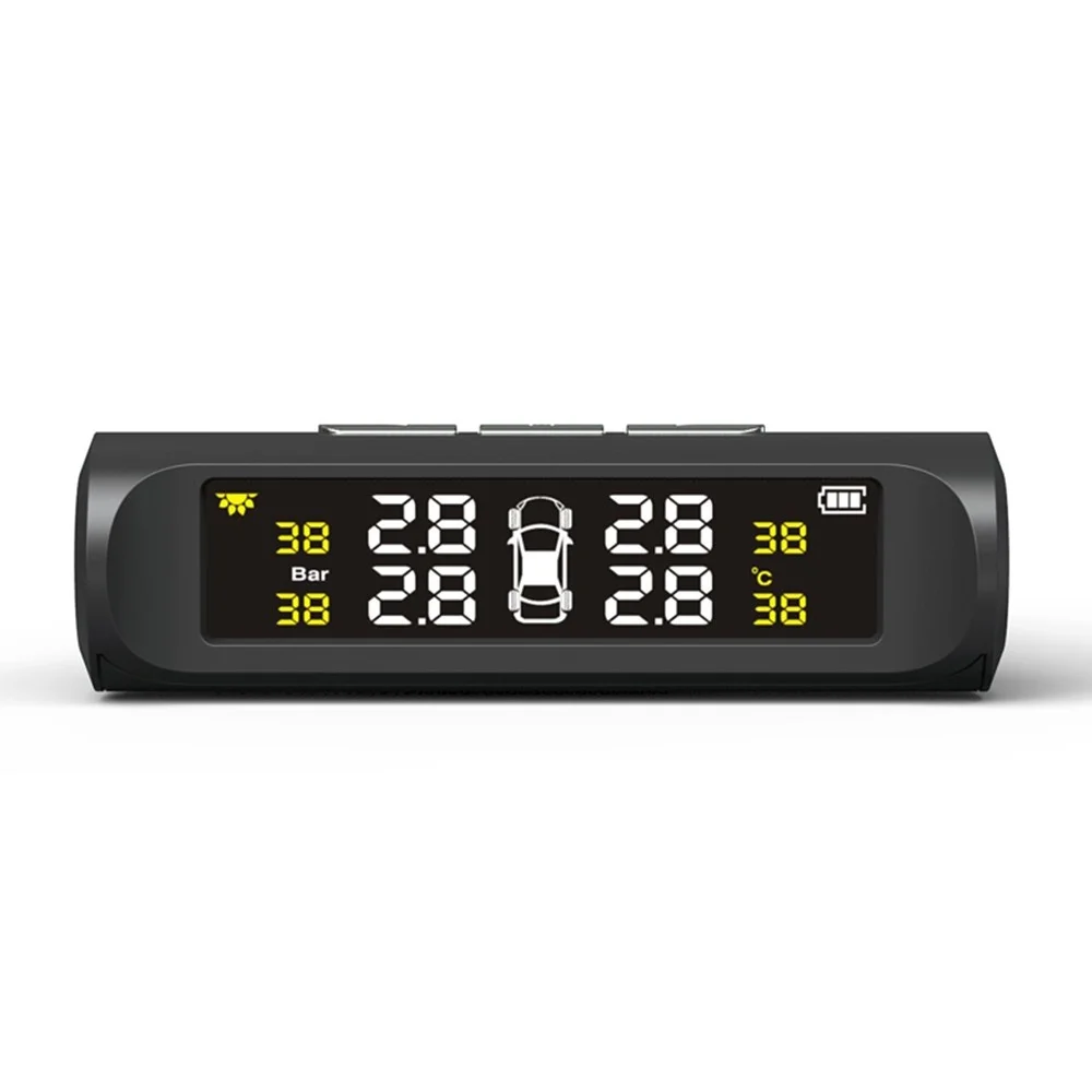 Автомобильная система контроля давления в шинах TPMS с солнечной зарядкой HD