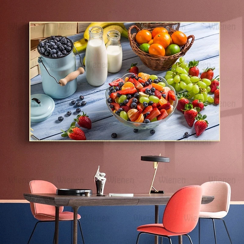 Healthy Vegetables Fruits Picture Canvas Print Painting Wall Art Kitchen Decor