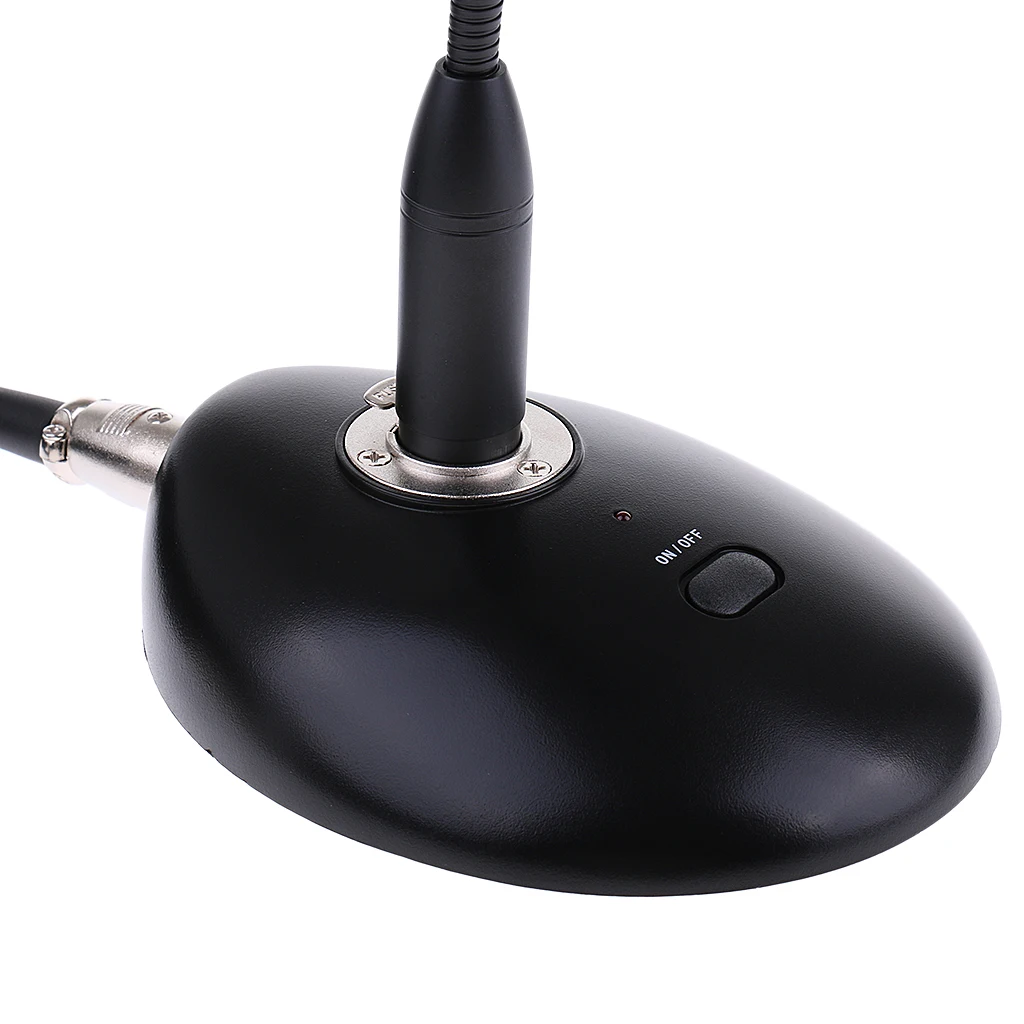 

lexible Gooseneck Conference Mic Condenser Microphone Desktop Stand Record