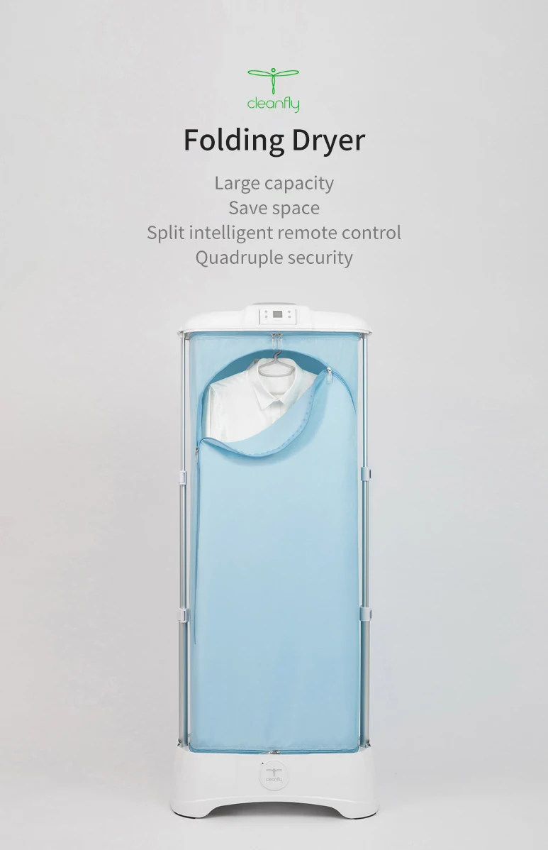 Новая Складная сушилка для белья Cleanfly большая емкость 70C постоянная температура сушилка для белья от Youpin