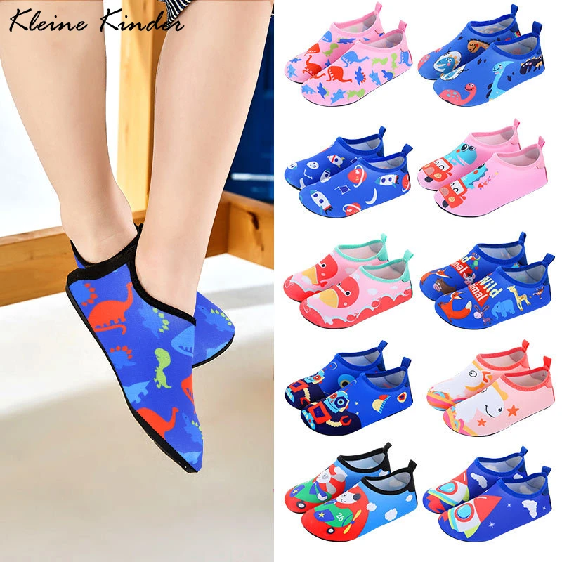 Zapatillas de antideslizantes para niños niñas, zapatos descalzos transpirables para nadar en el mar, zapatos de piscina de agua, de playa de dibujos animados|Calzado para río| AliExpress