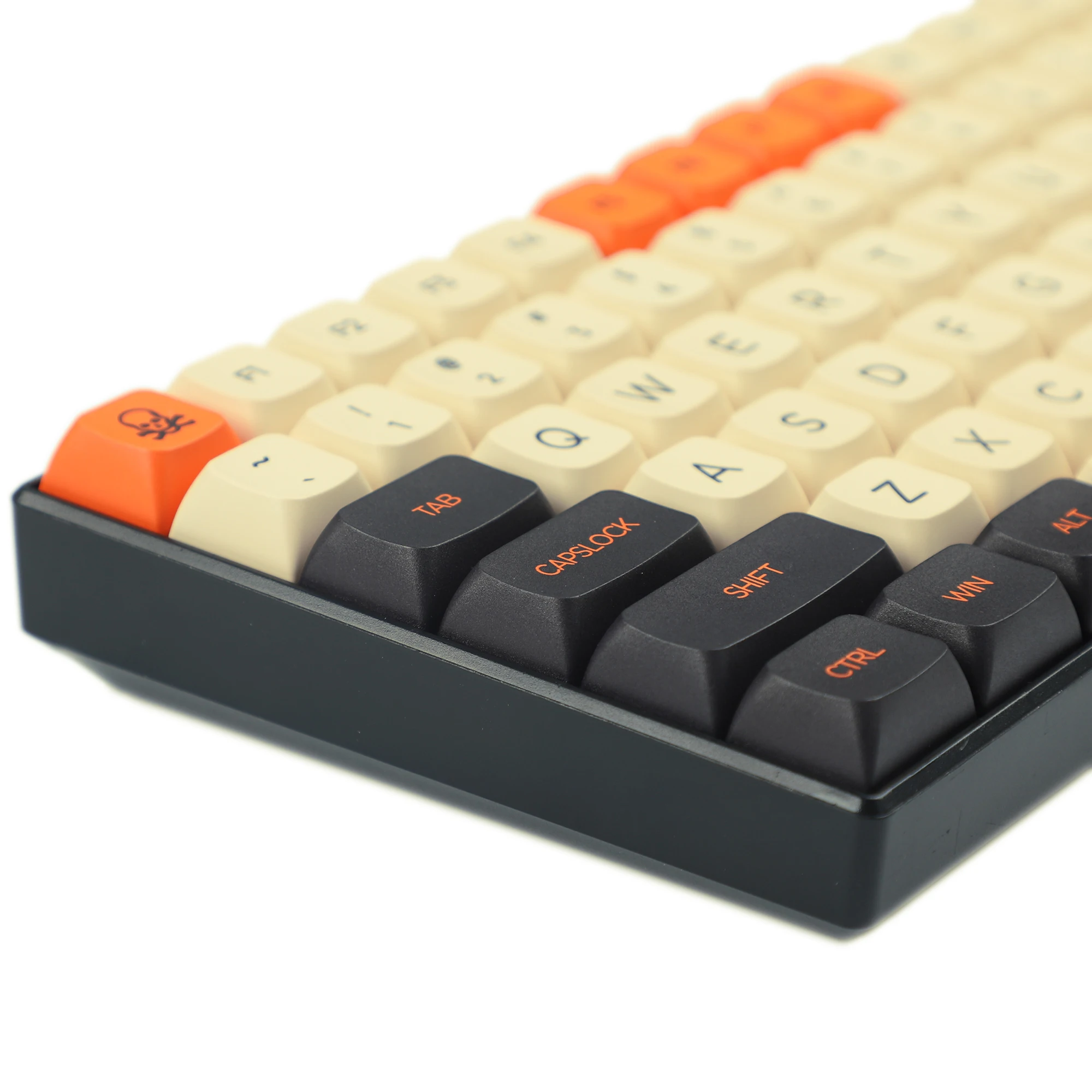 Carbono Pbt Keycaps Zda Semelhante a Xda Keycap Corante Sub para Cereja mx Rachado Teclado 104 87 Gk61 96 84 Gk64 68 Tampas Chaves 143