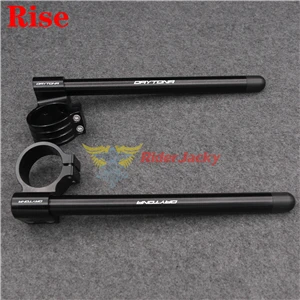 Rise Black Для Triumph Daytona675 Daytona 675 2006-, CNC мотоциклетный Руль клип на Ons вилка ручка бар клип ons - Цвет: Rise Black