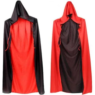 Halloween Stand Collar Black Red Mantle Wizard Mantle Vampire Mantle Double Layer Mantle Reversible 1.4 M