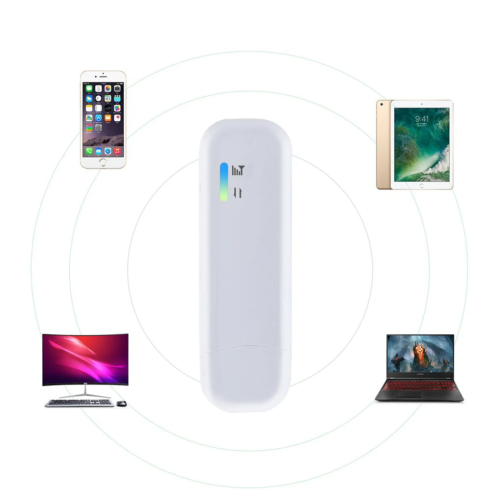 Portable 4G LTE WiFi USB Modem Dongle Hotspot 150Mbps Network Adapter Wireless Router SIM Card Unlocked 4